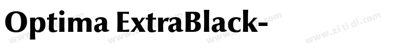 Optima ExtraBlack字体转换